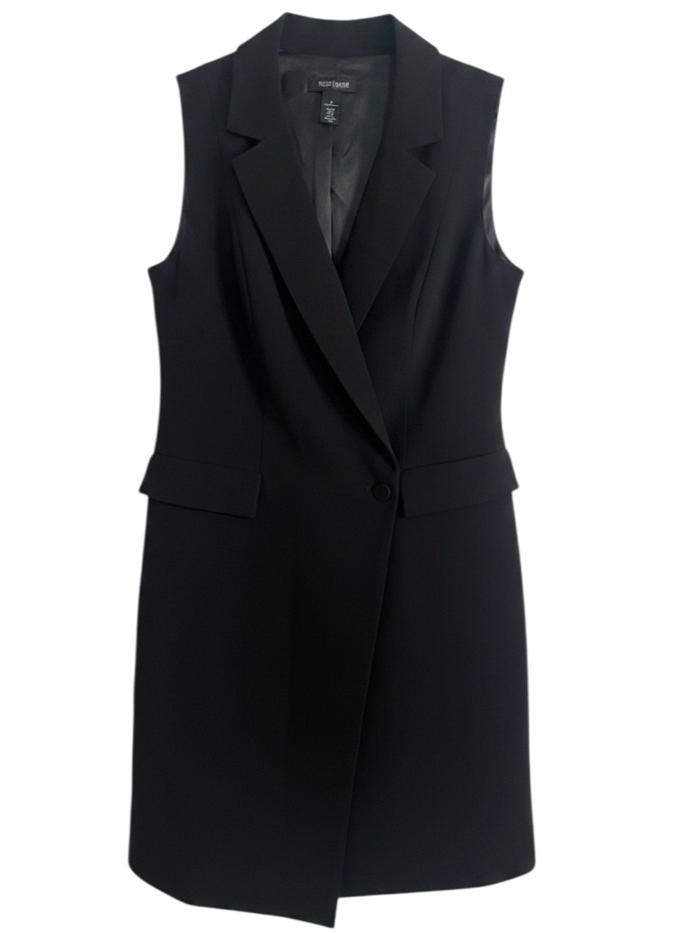 White House Black Market Black Sleeveless Blazer Dress